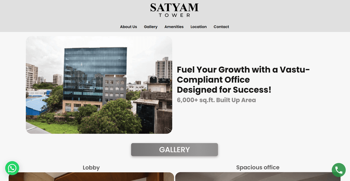 Satyam Tower – Portfolio Website